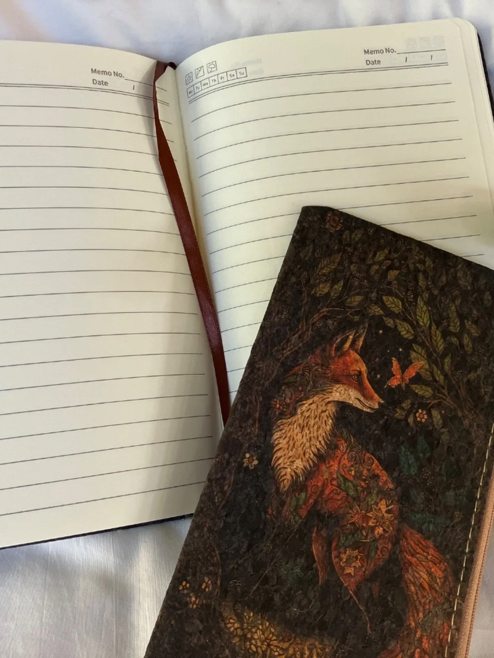 New Fox Lover's Writing Set / Embossed & Printed Journal and Pencil Case / Fox
